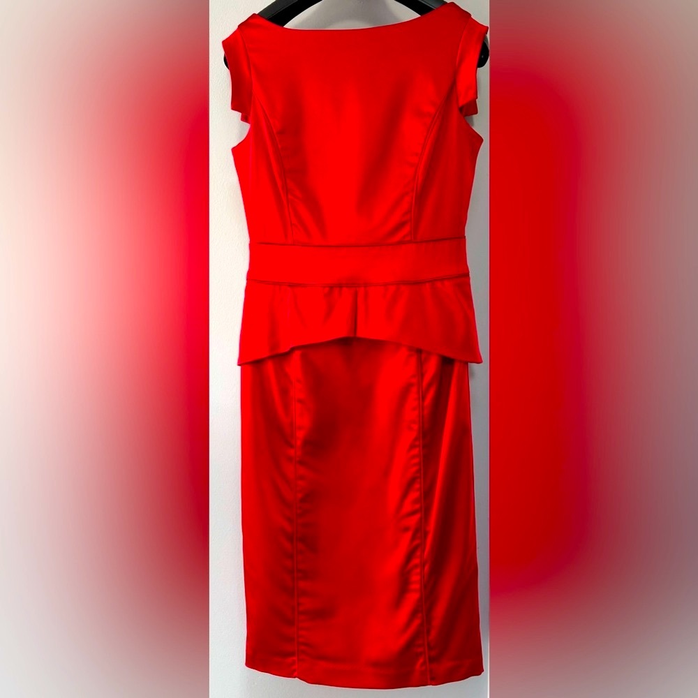 TRISTAN Red Peplum Dress